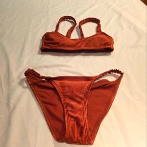 Burnt orange rust color bikini